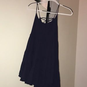 Julie Billiart navy criss cross back sundress